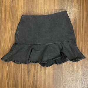 Black Jean Skirt